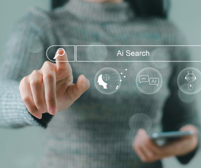 Businessman,Using,Smartphone,With,Ai,Search,Engine,Bar,For,Data